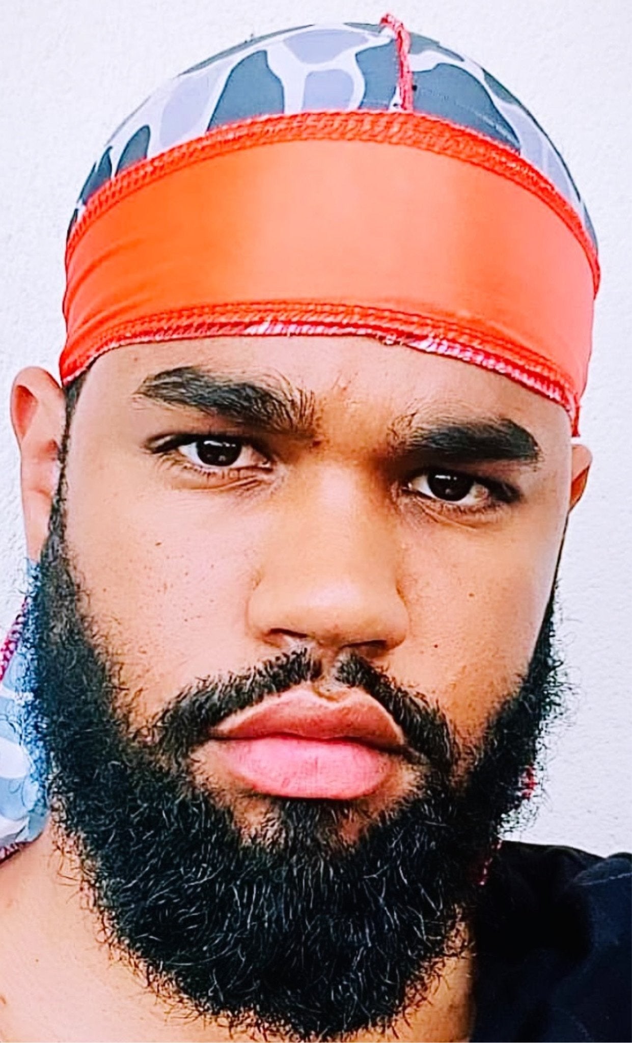 SPI Styles Designer Silk Durag (20 Colors) Available New Orange Camouflage Silky / Black