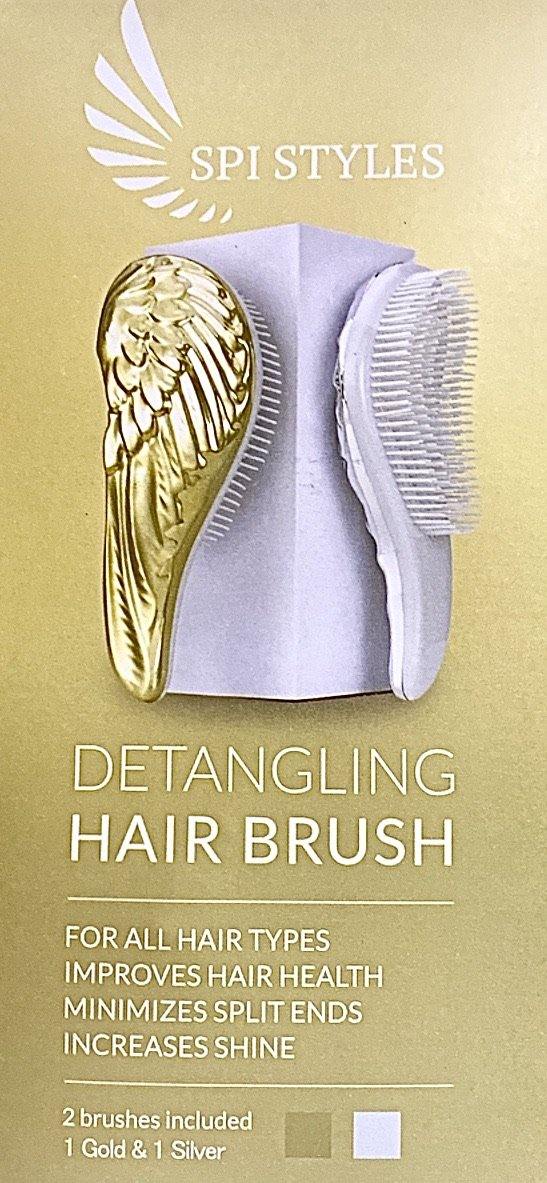 SPI Styles Gold and Platinum (VICTORY) Wash & Style Detangling Hairbrush Set (2 Brush Set - BIG SALE!!!!) - SPI Styles