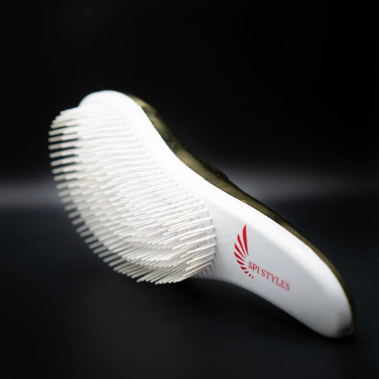 SPI Styles Gold and Platinum (VICTORY) Wash & Style Detangling Hairbrush Set (2 Brush Set - BIG SALE!!!!) - SPI Styles