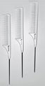 SPI Styles ICEBERG White Carbon Fiber PROFESSIONAL grade Stainless Steel RATTAIL COMB (3 PACK) ON SALE NOW!!! - SPI Styles