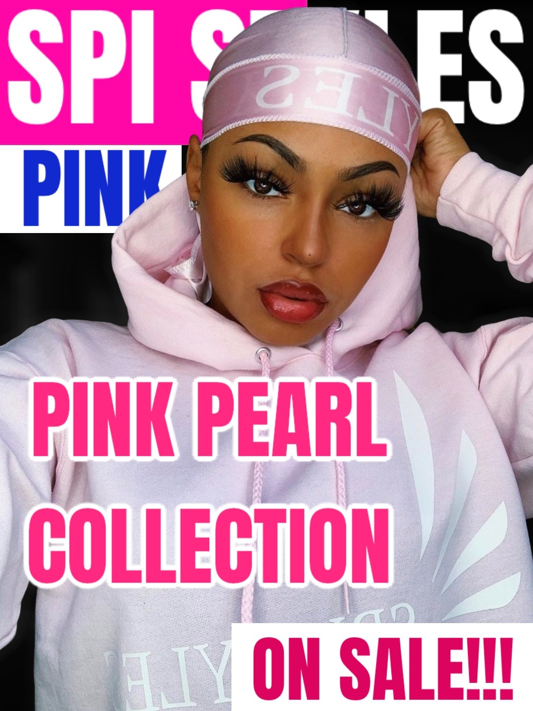 SPI Styles Pink Pearl Sweatshirt & Designer Silky Durag - SPI Styles