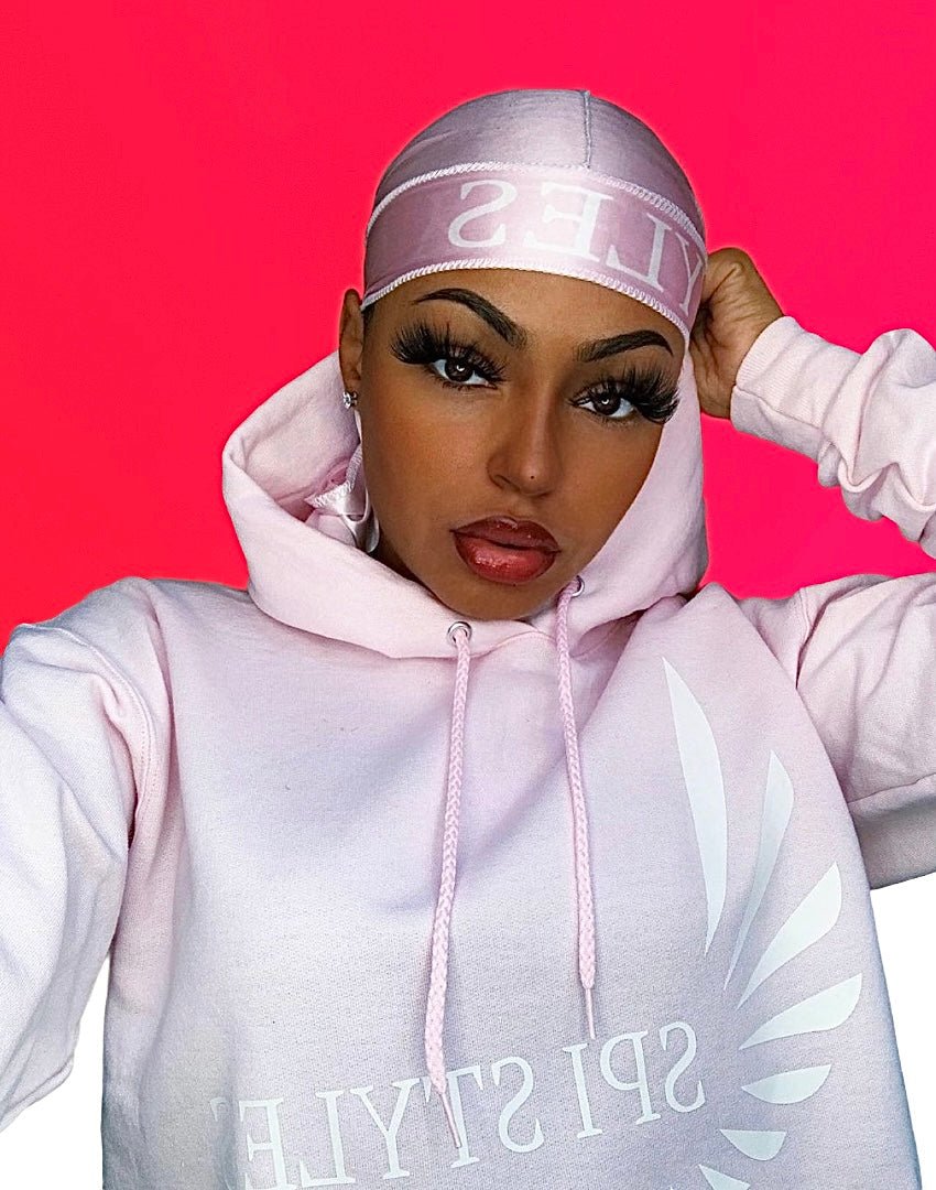 SPI Styles Pink Pearl Sweatshirt & Designer Silky Durag - SPI Styles