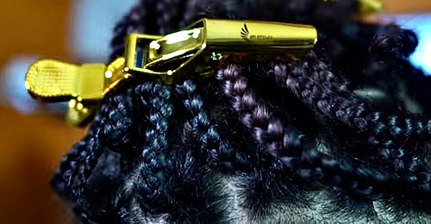 SPI Styles Premium Gold Alligator Hair Clips (4 Total Clips) - SPI Styles