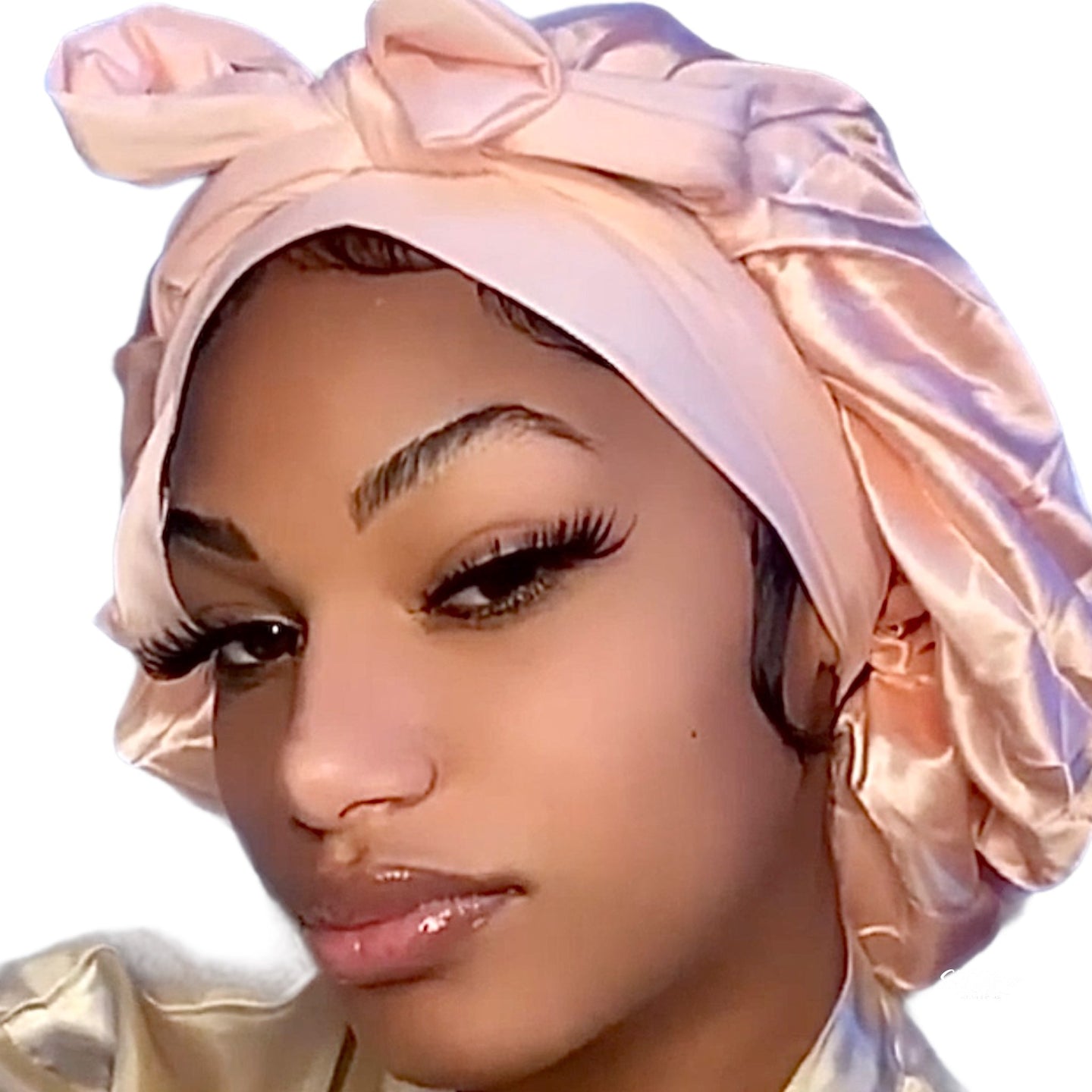 SPI Styles Satin Hair Bonnet with Long Edge Straps - SPI Styles