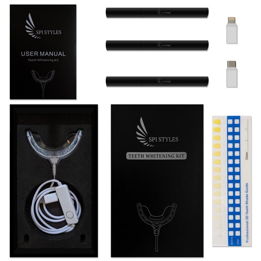 SPI Styles Teeth Whitening Kit LED - Home System for Whiter Teeth 3 Pens SAFE (SOLD OUT) - SPI Styles