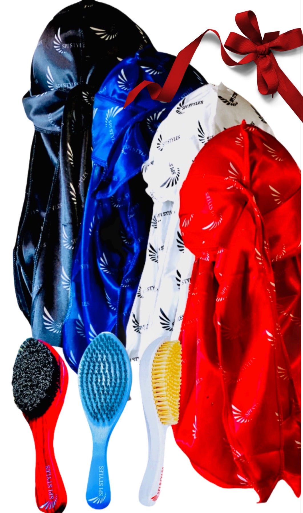 SPI STYLES WAVE BRUSH COLLECTION with 4 Designer Durags! - SPI Styles