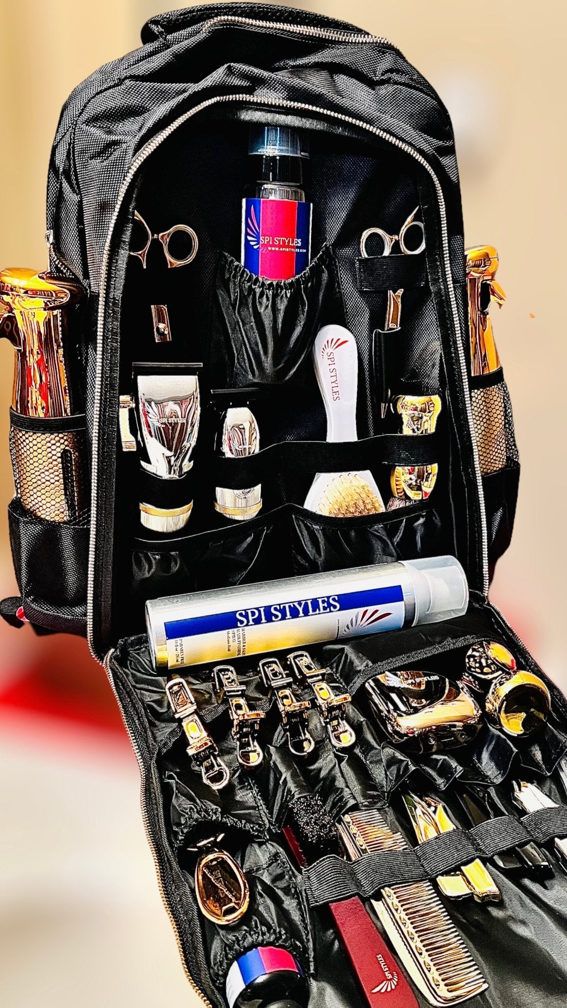 SPI Styles’s Barber tool bag organizer for Clippers and Supplies - SPI Styles