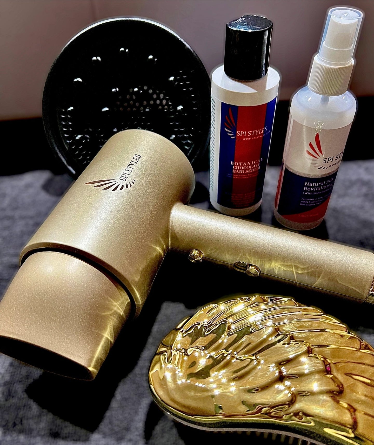 Super Dry PRO Gold Hair Dryer with Hot and Cool blower selections - SPI Styles