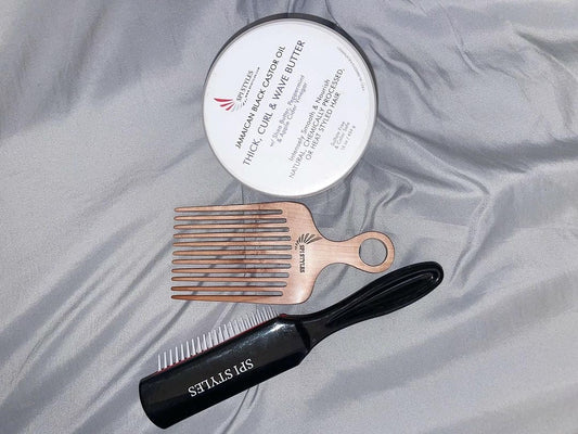 THICK, CURL & WAVE BUTTER” with Organic Jamaican Black Castor Oil Collection - SPI Styles